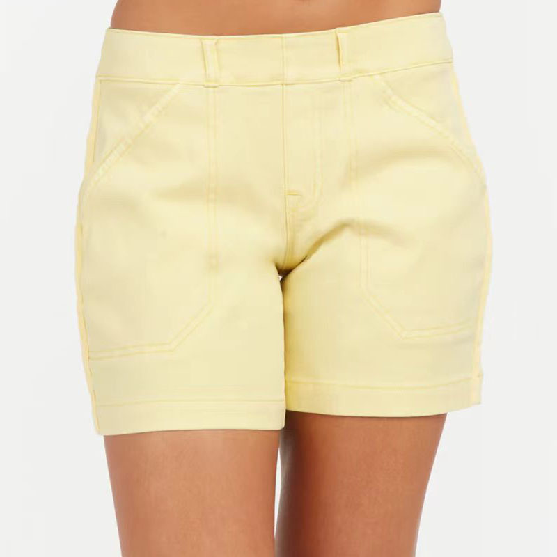 Dámské šortky Letní módní vysoká elasticita šortky s kapsami ležérní kalhoty