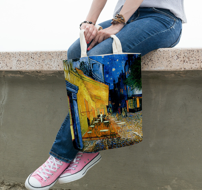 Slunečnice Plátěná taška Kreativní umění Autoportrét Taška přes rameno Personalizované kabelka