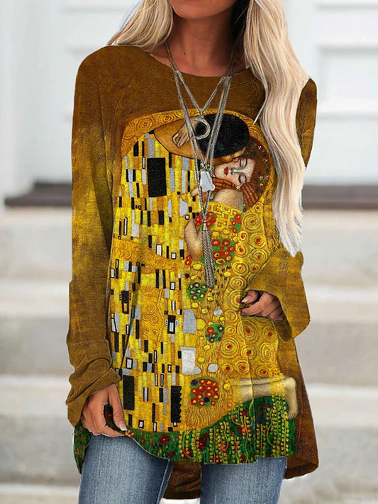 Gustav Klimt El Beso Camiseta Amigable Con Legging Estampada
