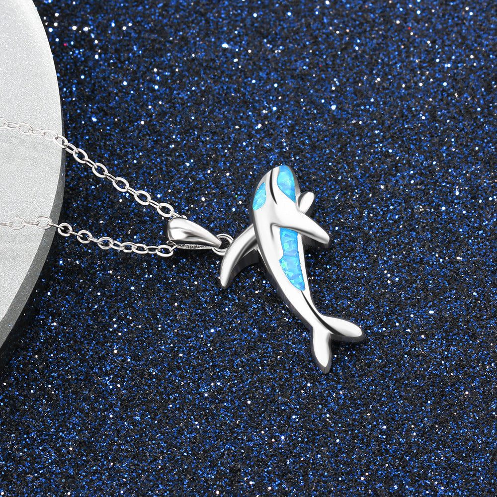 Opálový náhrdelník s delfínem