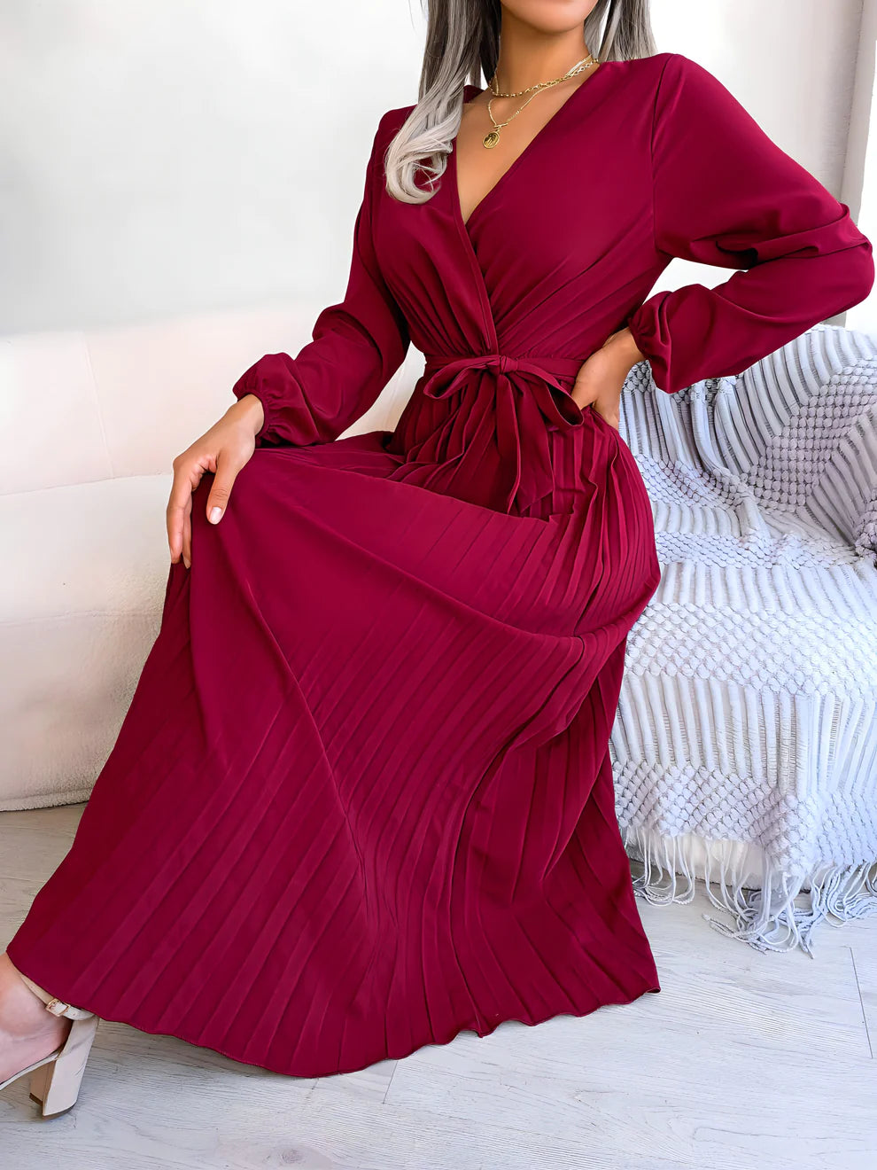 Ève - Elegantní plisované šaty