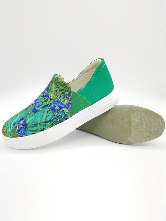 Van Gogh Irises Print Plátěné boty