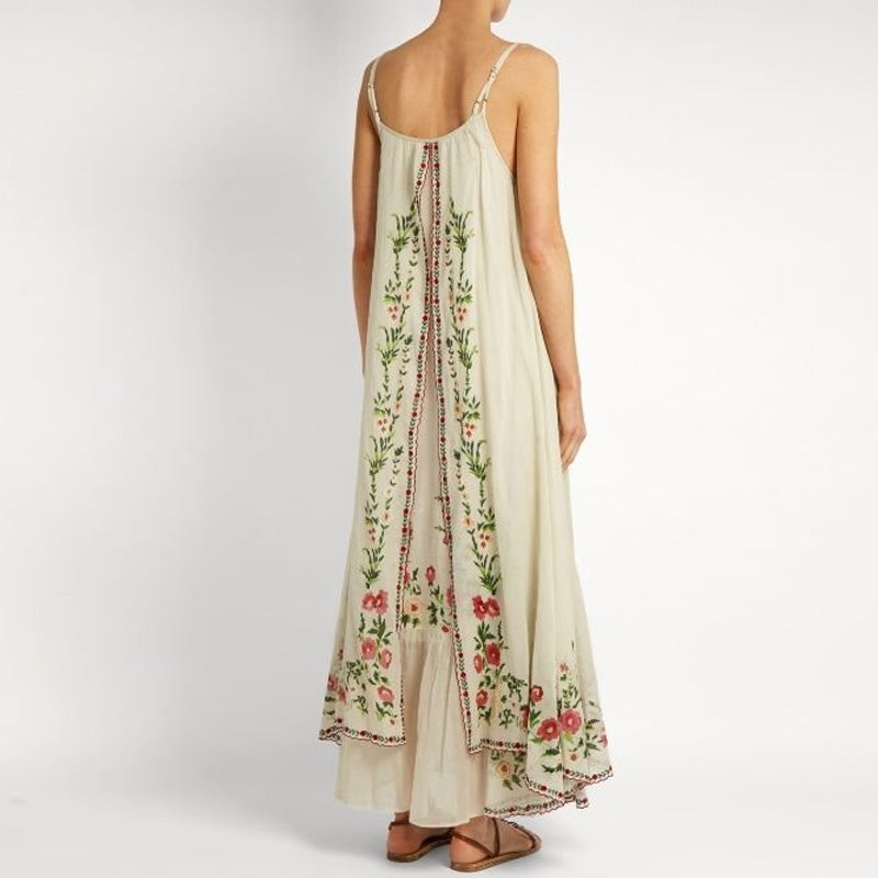 Dlouhé letní šaty s bohémským potiskem - HERNA