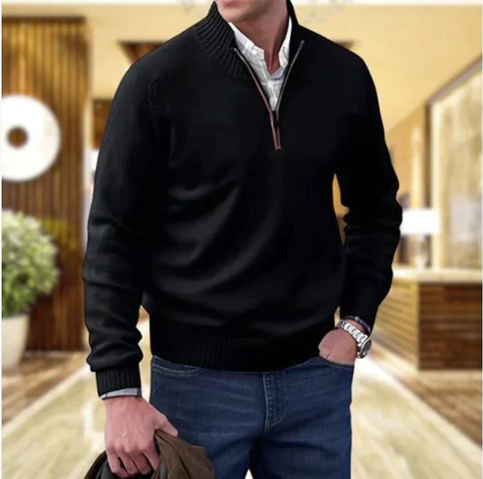 Benoit - pánský elegantní kašmírový svetr na zip